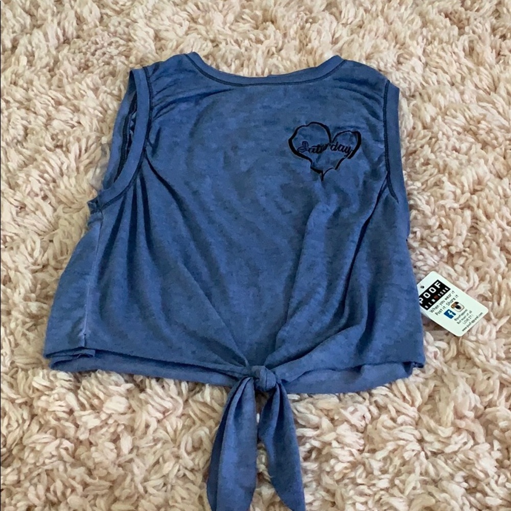 Blue Crop Top